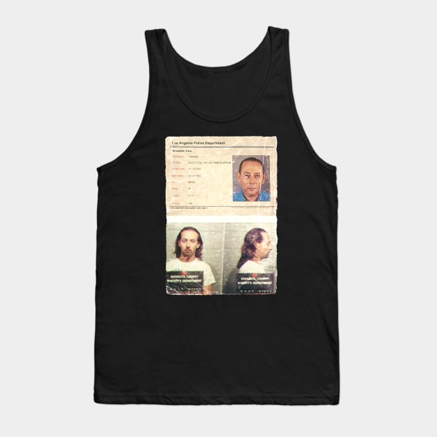 Vintage - pee wee herman - paul rubens mugshot - police Tank Top by socialmati